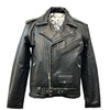 Classic Mens Leather Jacket with Bones Liner