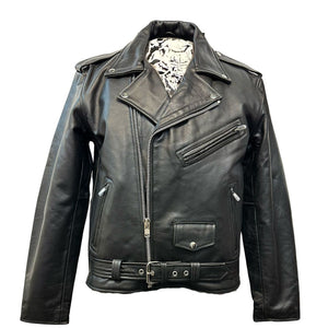 Classic Mens Leather Jacket with Bones Liner | The Alley