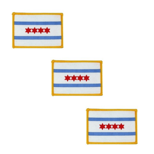 Chicago Flag Patch 3 Pack