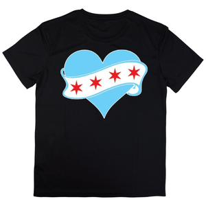 Chicago Heart Flag Tshirt