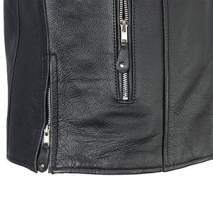Classic Mens Cafe Style Leather Jacket - The Alley Chicago