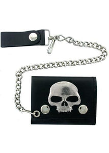 Accessories - Classic Vampire Skull Biker Wallet With Chain