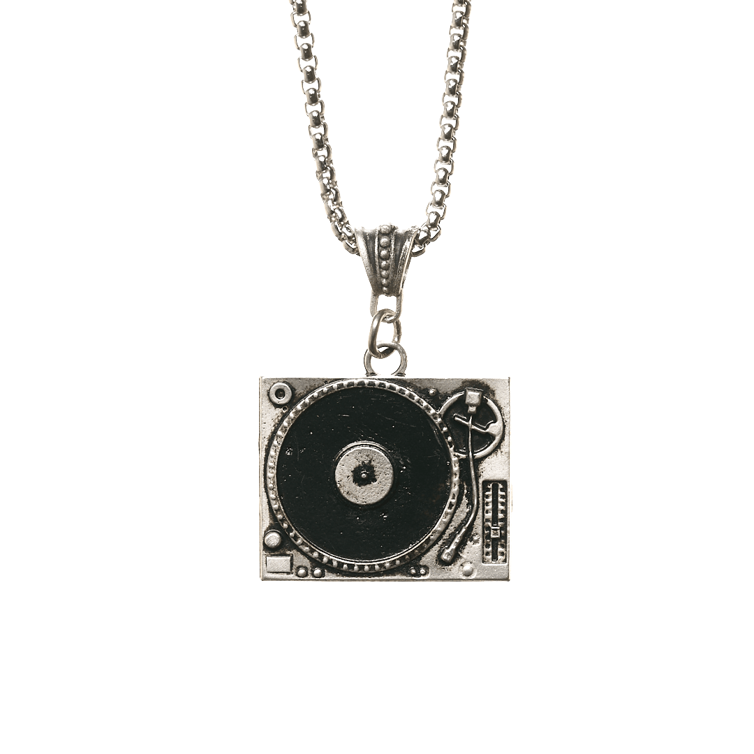 DJ Turntable Record Player Chain Necklace