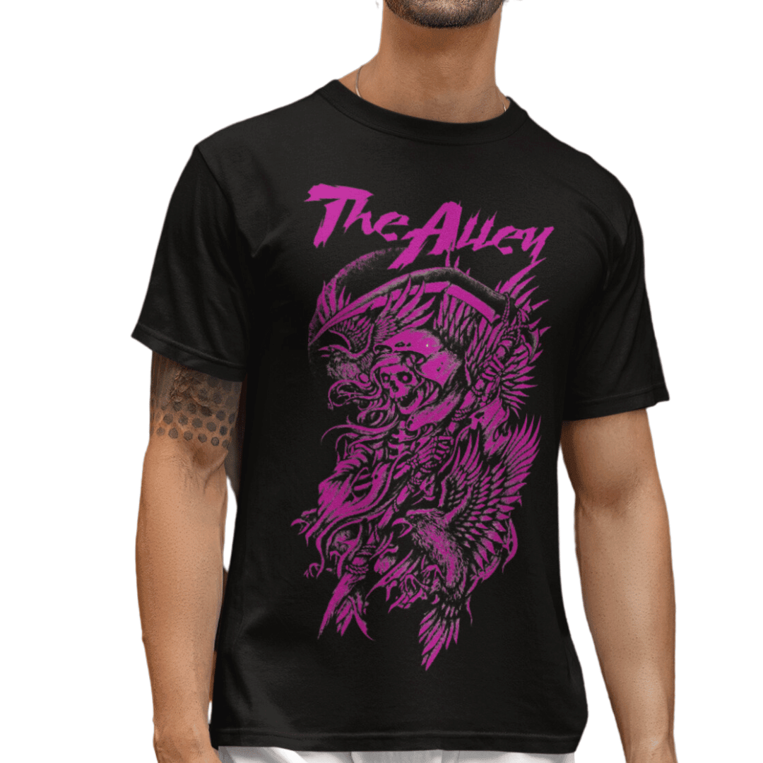 Gothic Reaper and Raven Tshirt - The Alley Chicago