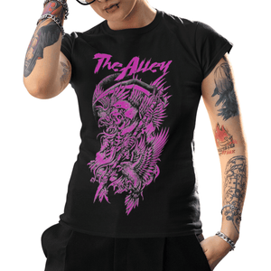 Gothic Reaper and Raven Womens Tshirt - The Alley Chicago