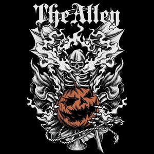 Gothic Reaper With Evil Pumpkin Tshirt