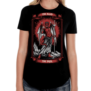 Gothic Red Devil Womens Tshirt