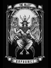 Load image into Gallery viewer, Baphomet Tshirt Closeup | The Alley
