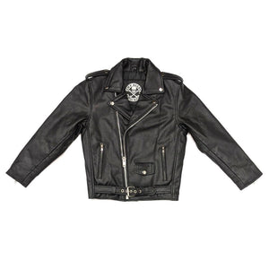 Kids Classic Leather Motorcycle Jacket