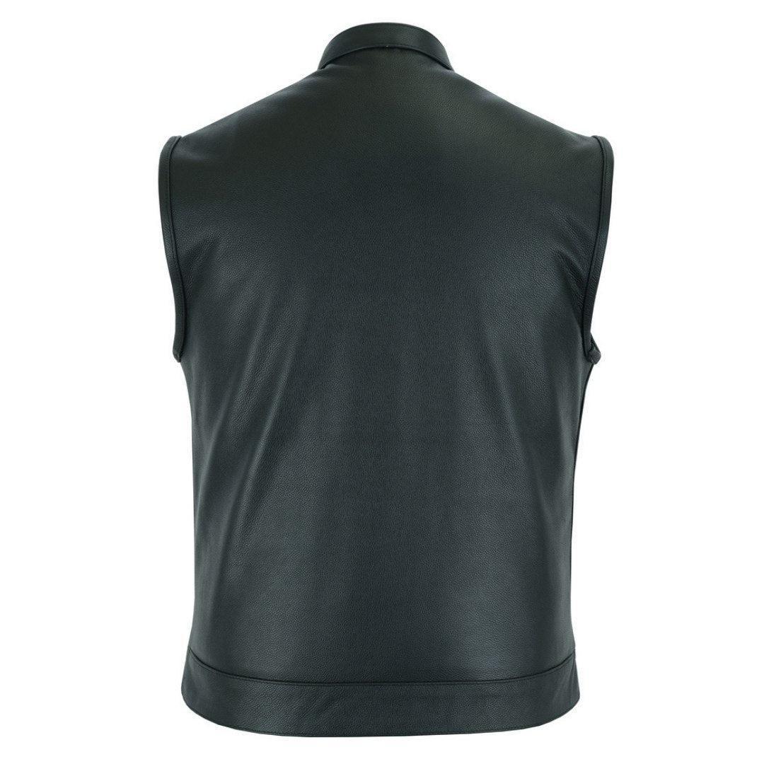 Mens Leather Club Style Vest