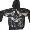 Monster Print Black Cat Hoodie