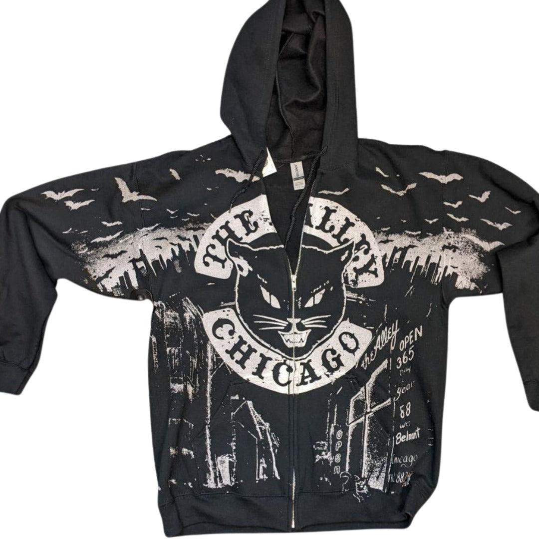 Monster Print Black Cat Hoodie | The Alley