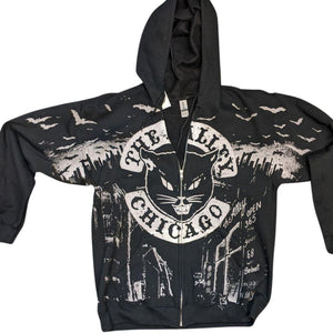 Monster Print Black Cat Hoodie | The Alley