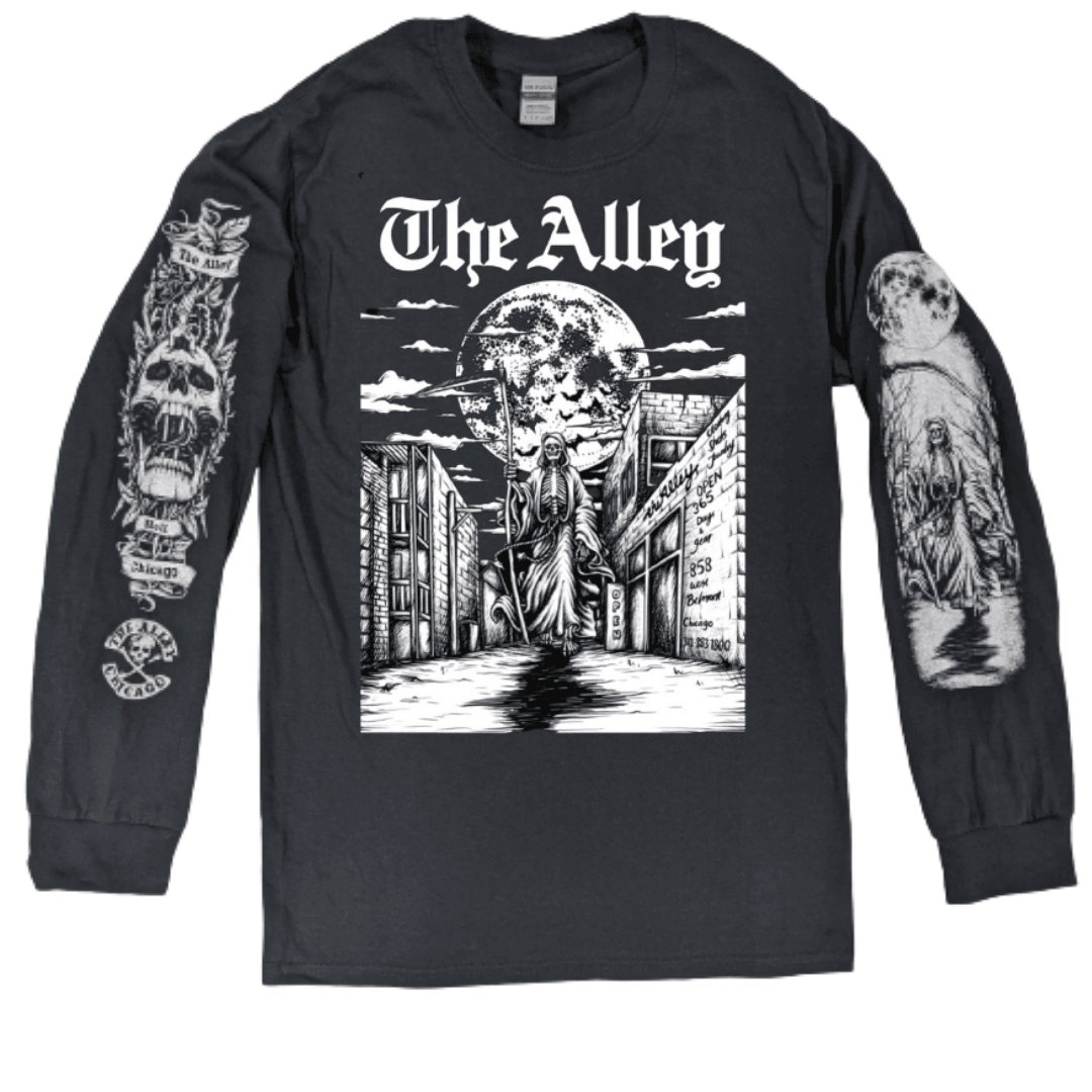 New Reaper in Alley Tshirt with Printed Long Sleeves