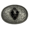 Animal Skull Ornate Oval Belt Buckle