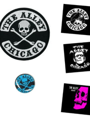 Load image into Gallery viewer, The Alley Chicago Classic Skull &amp; Crossbones Tshirt &amp; Swag Pack
