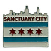 Sanctuary City Chicago Flag Enamel Pin
