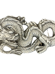 Load image into Gallery viewer, Silver Dragon Belt Buckle
