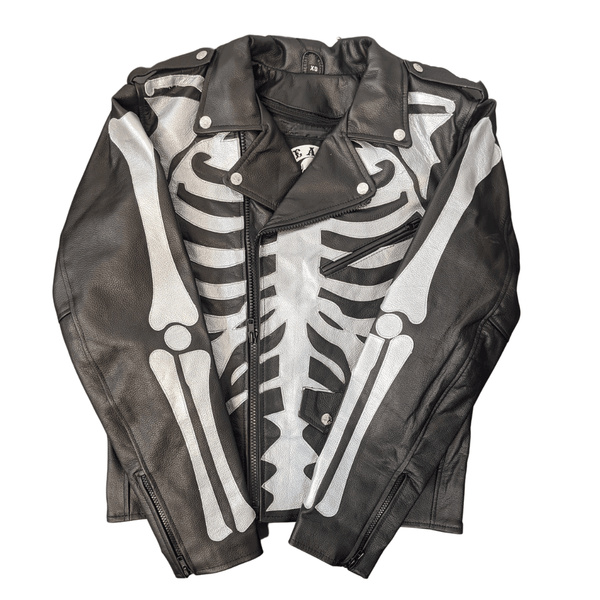Skeleton leather jacket online
