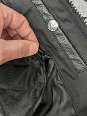 Load image into Gallery viewer, Skeleton Bones Silver on Black Leather Jacket - The Alley Chicago
