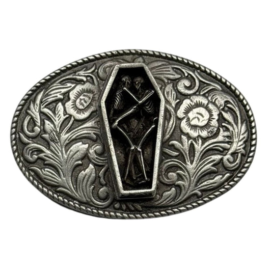 Skeleton Coffin Belt Buckle