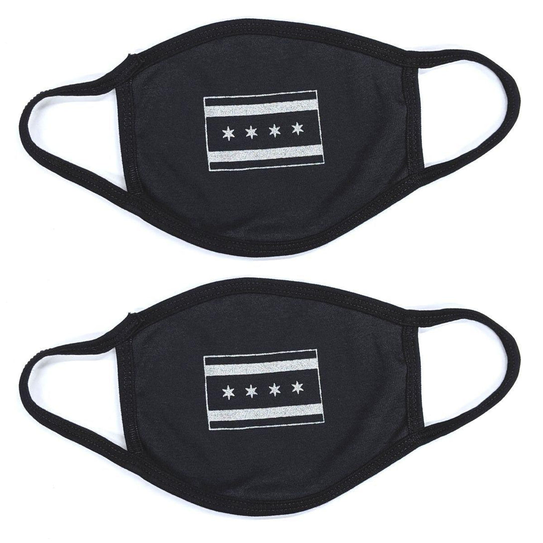 Tactical Chicago Flag Cotton Stretch Face Covering 2-Pack