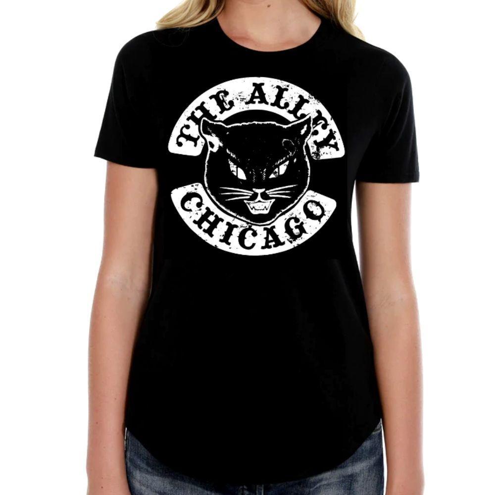 The Alley Black Cat Womens Tshirt - The Alley Chicago