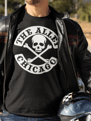 Load image into Gallery viewer, The Alley Chicago Classic Skull &amp; Crossbones Tshirt - Model
