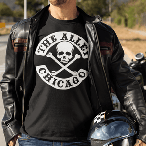 The Alley Chicago Classic Skull & Crossbones Tshirt - Model