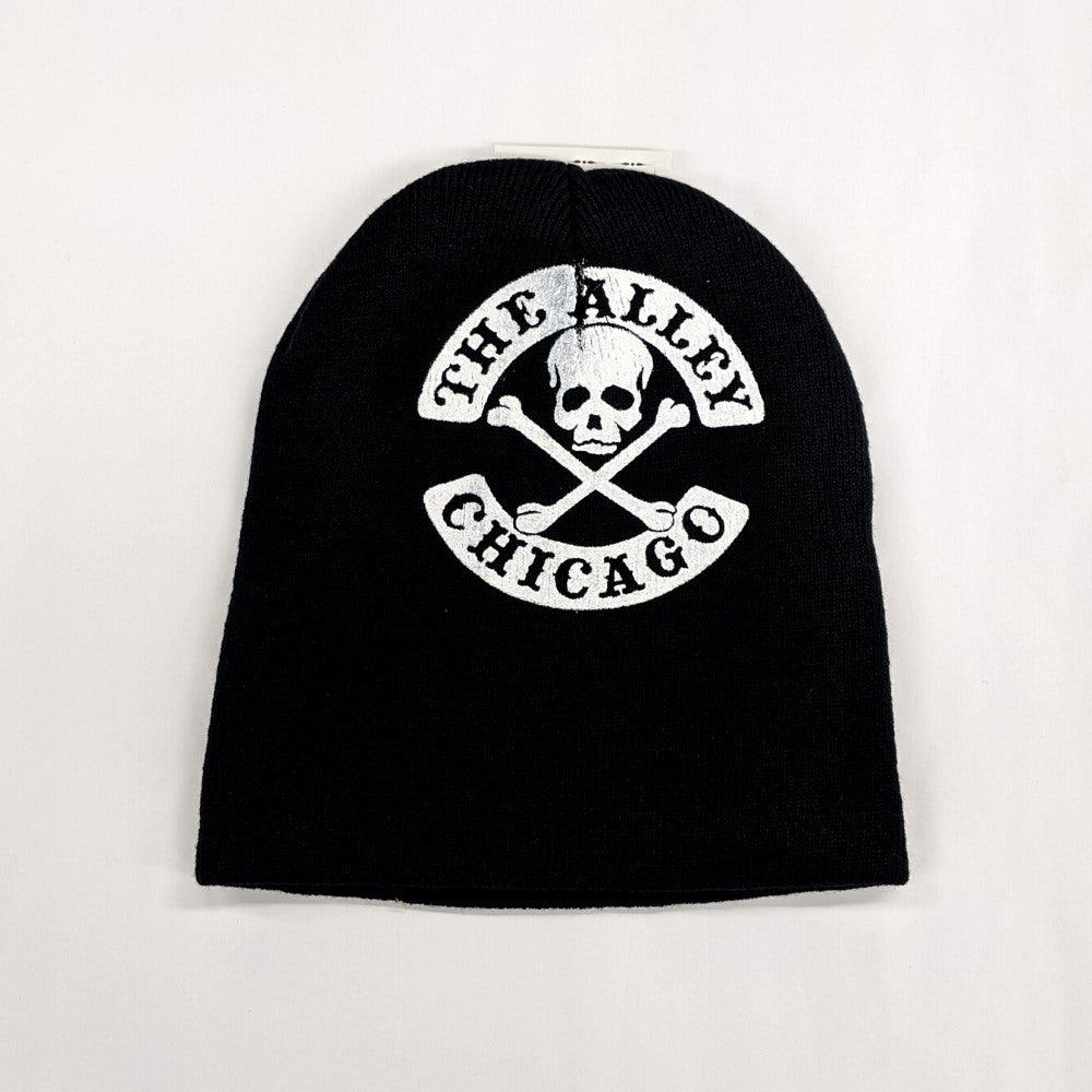 The Alley Classic Skull Logo Knit Beanie Hat