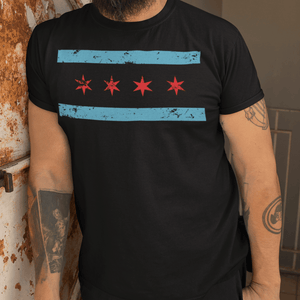 The Alley Distressed Chicago Flag T-shirt