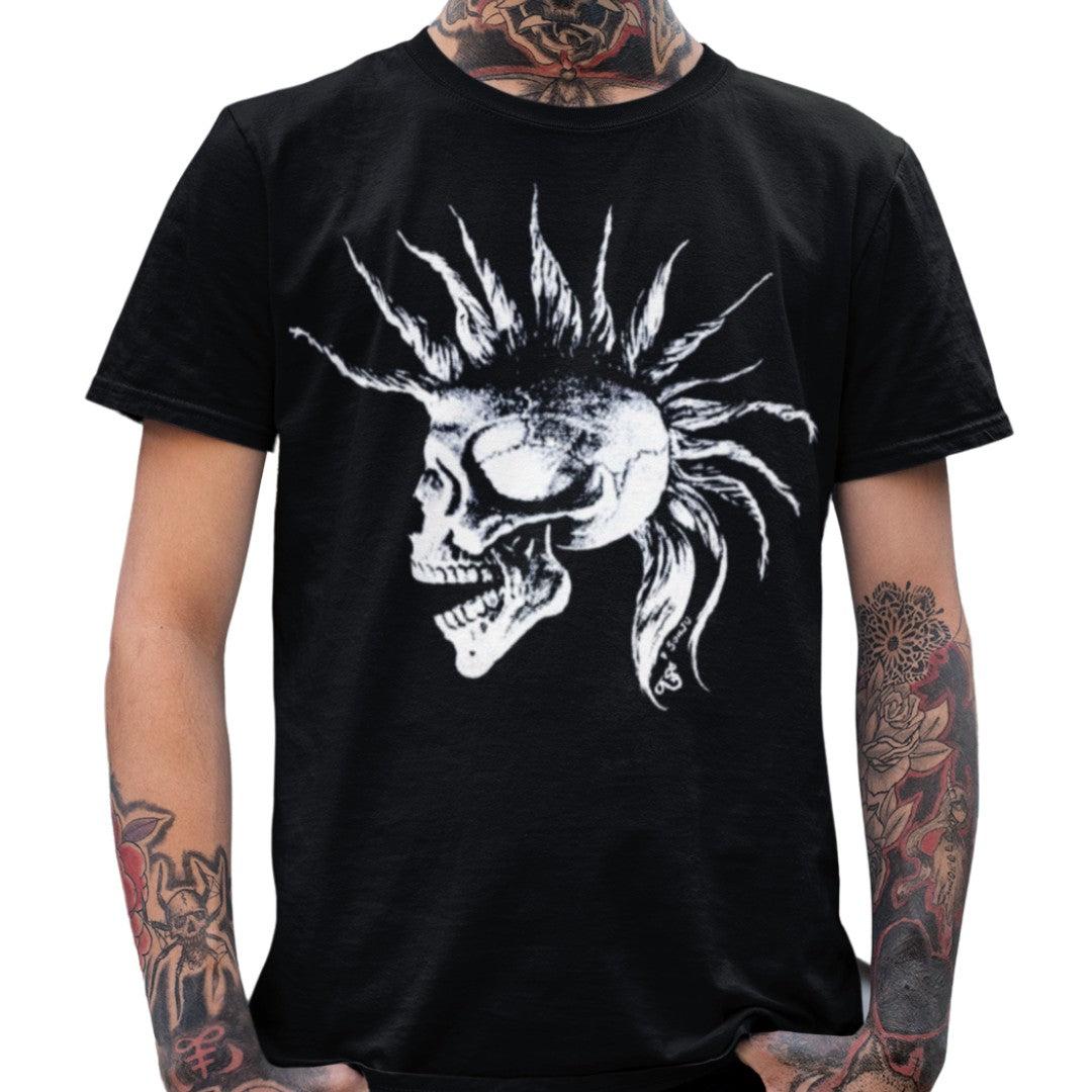 The Alley Punk Mohawk Skull Tshirt