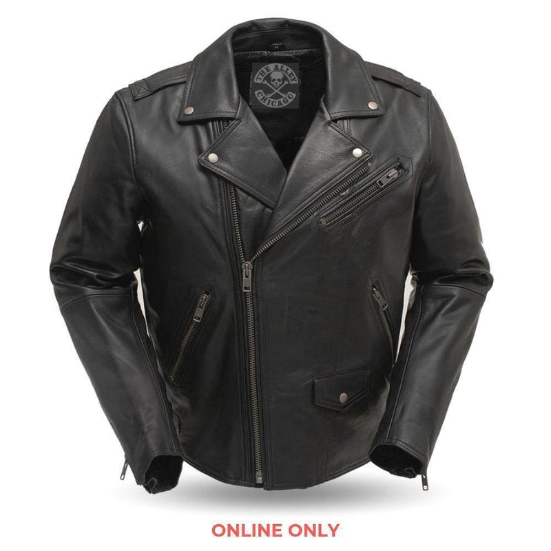The Enforcer Leather Motorcycle Jacket The Alley