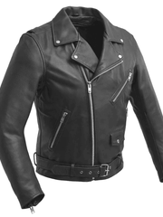 Load image into Gallery viewer, The Fillmore Mens Leather Motorcycle Jacket main front
