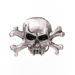 Load image into Gallery viewer, Vampire Skull and Crossbones Belt Buckle
