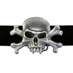 Load image into Gallery viewer, Belts &amp; Buckles - Vampire Skull And Crossbones Belt Buckle
