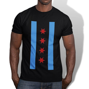 Vertical Chicago Flag Tshirt