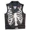 Mens White Skeleton Bones Jacket Style Vest