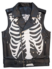 Load image into Gallery viewer, Mens White Skeleton Bones Jacket Style Vest
