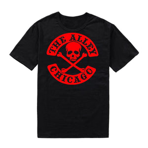 The Alley Chicago Classic Skull & Crossbones Tshirt Red
