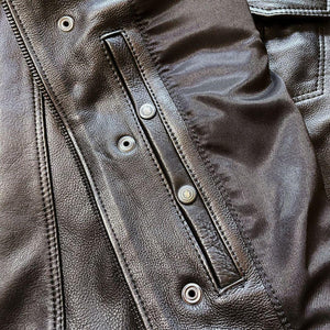 SHOT CALLER ZIP FRONT LEATHER VEST