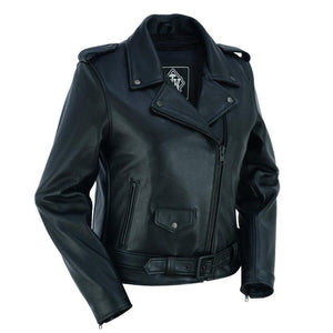 BLACKTOP CLASSIC WOMENS LEATHER MOTORCYCLE JACKET