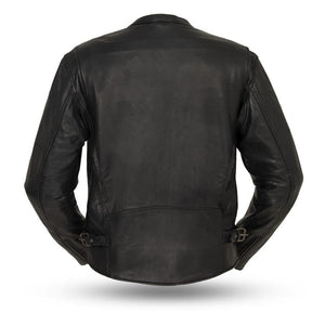 Indy mens leather jacket rear view | The Alley