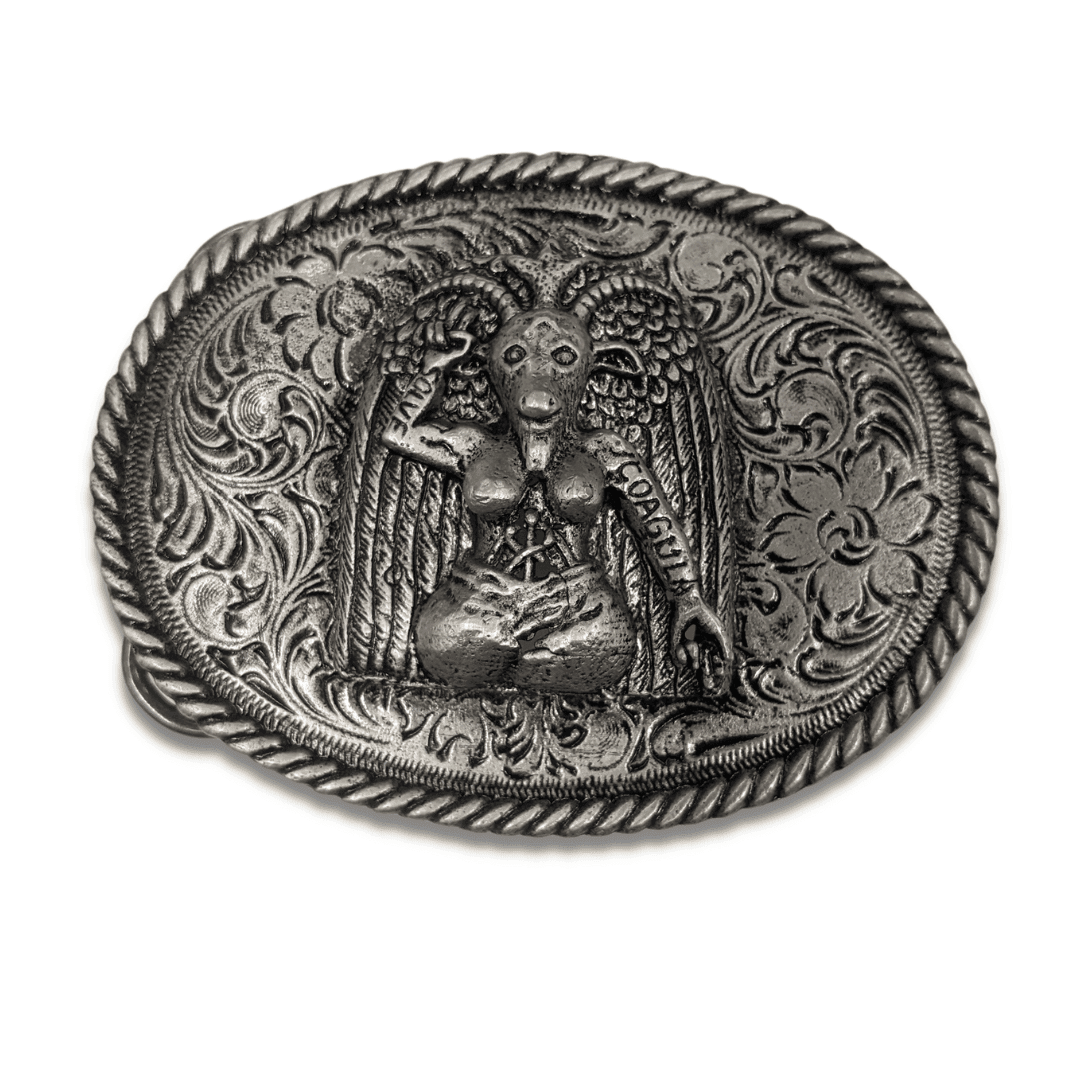 Baphomet Goat Oval Belt Buckle