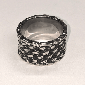 Braided Band Style Stainless Steel Ring