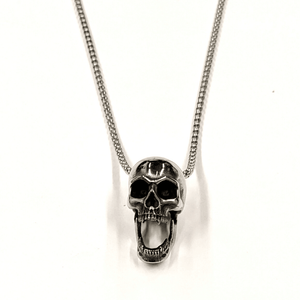 Vampire Skull with Movable Jaw Stainless Steel Chain Necklace