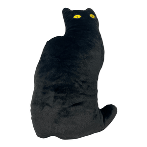 Black Plush Cat Pillow