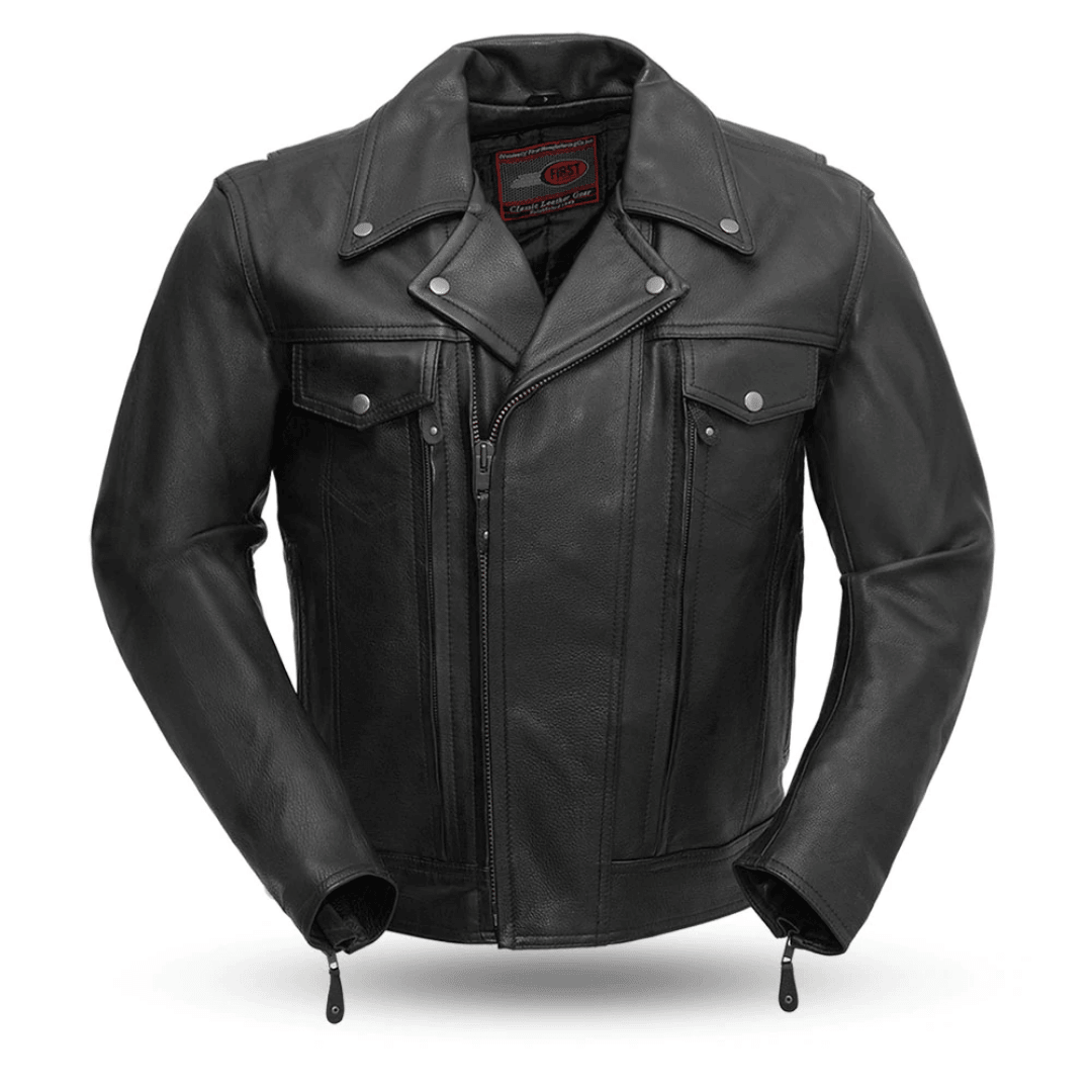 Mastermind Premium Mens Leather Motorcycle Jacket