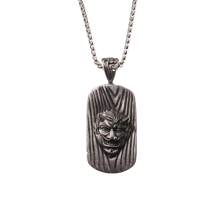Demon Dog Tag Necklace