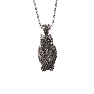 Sacred Owl Steel Chain Necklace